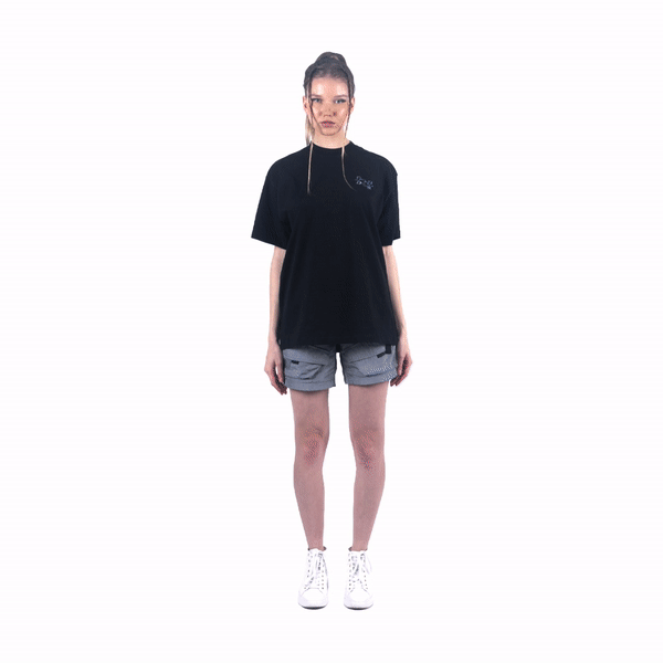 BLACK MULTI POCKET TECHNICAL SHORTS